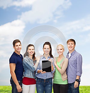 Students showing blank tablet pc screen