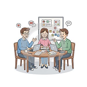 Students Study Group Discussion