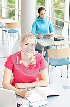 Students studying