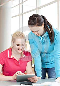 Students studying