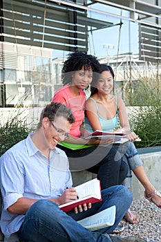 Students studying