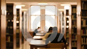 Students Studying in Library with Natural Light