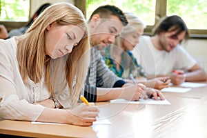 Students take the test photo