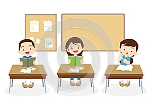 students and teacher in classroom