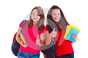 Students with thumb up