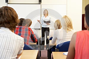 Students and tutor in class