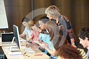 Students at university