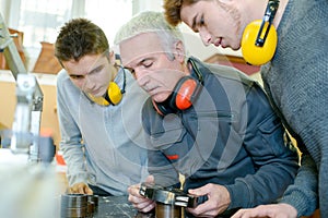 Students watching senior tutor