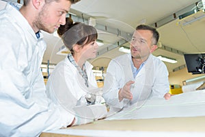 Students working on engineering class project