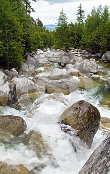 Studeny potok in High Tatras mountains, Carpathia