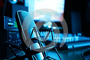 Studio of the audio recording.