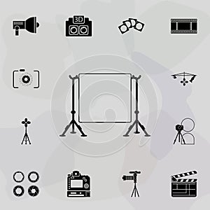 Studio Backdrop icon. Universal set of equipment photography for website design and development, app development