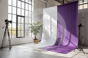 Studio backdrop with shadow and window photo