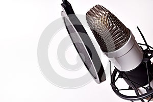 Studio condenser microphone and equipment isolated