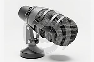 Studio desktop microphone, on a white background