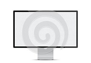 Studio Display computer monitor mockup isolated on white background front view. Vector illustration