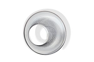 Studio flash bayonet round reflector bowl, isolated on white background