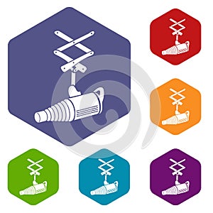 Studio flash with a conical snoot icon