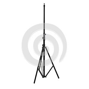Studio flash stand over isolated white background