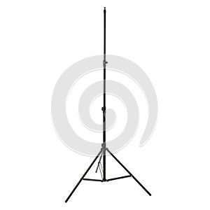 Studio flash stand over isolated white background