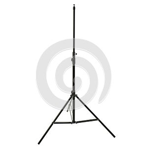 Studio flash stand over isolated white background