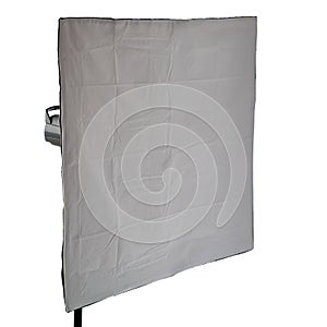 Studio flash on a stand over isolated white background