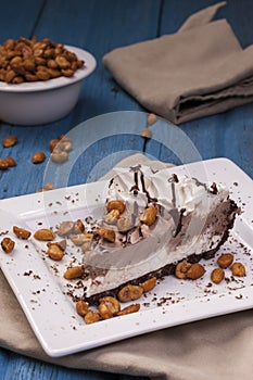 Delicious ice cream pie dessert.