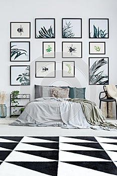 Studio lamp in bedroom