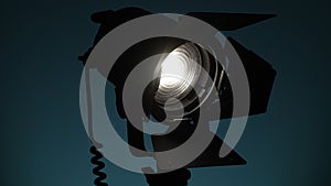 Studio light with fresnel lens and barndoors. photo