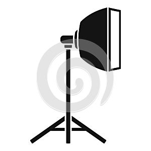Studio light stand icon, simple style