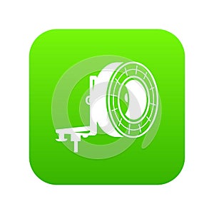 Studio lighting icon green vector