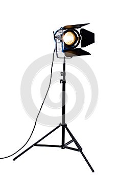 Studio lighting isolated on white background.