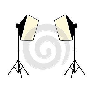 Studio Lighting Softbox Vector photo