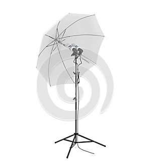 Studio Lighting with Umbrella Isolated