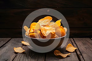 Studio lit potato chips, a crunchy treat for any occasion