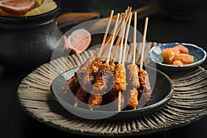 Studio lit satay, a tantalizing taste of Indonesia in focus