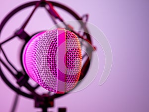 Studio microphone close up.