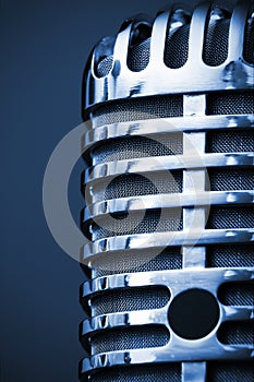 Studio microphone closeup