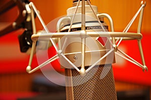 Studio microphone and editing suite