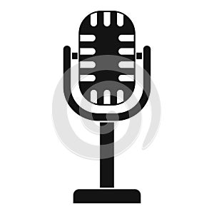 Studio microphone icon, simple style