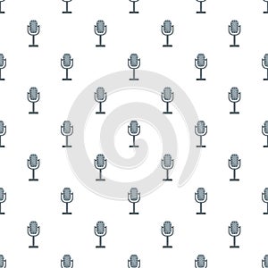 Studio microphone pattern seamless vector