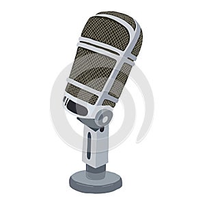 Studio microphone, professional studio music vocal sound recording radio equipment. Audio microphone for online studio