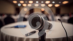 Studio microphone for recording podcasts close up