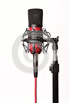 Studio microphone on white
