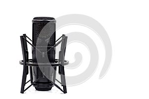 Studio microphone on a white background. Condenser.