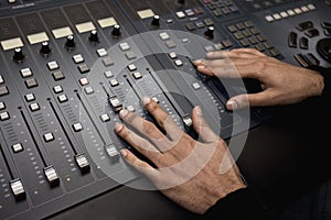 Studio mixing desk