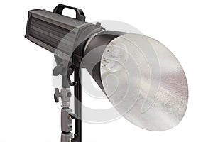 Studio monoblock flash light on tripod