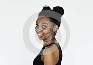 Studio People Shoot Portrait Isolated on White