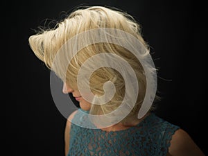 Studio Photo of beautiful woman in dress