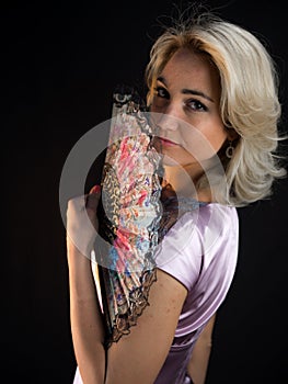 Studio Photo of beautiful woman in dress